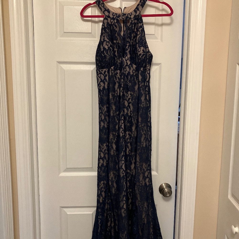 Navy blue gown